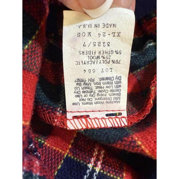 Vintage Good Lad Baby Wool Blend Suspenders & Plaid Slacks 24 Months New - Picture 4 of 4